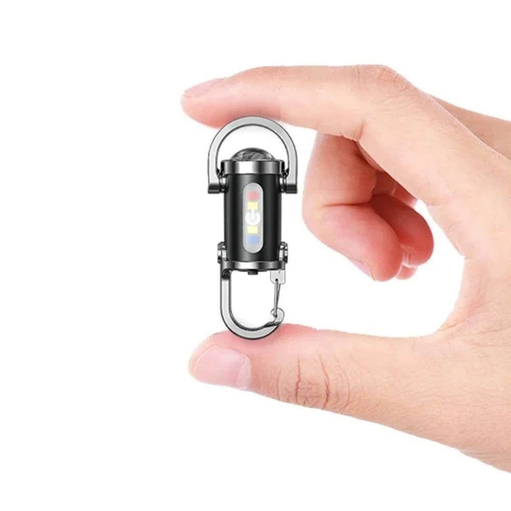 1-5PCS Powerful COB LED Flashlight Keychain USB Rechargeable Hanging Pocket Flashlight Waterproof Keyring For Camping Walking