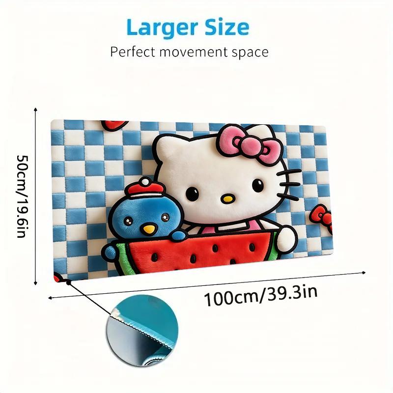 Hello Kitty And Friends Print Cushion Non-slip Laptop Tablet Big Mousepad XXL Mat Mini PC Playmat With Lock edge