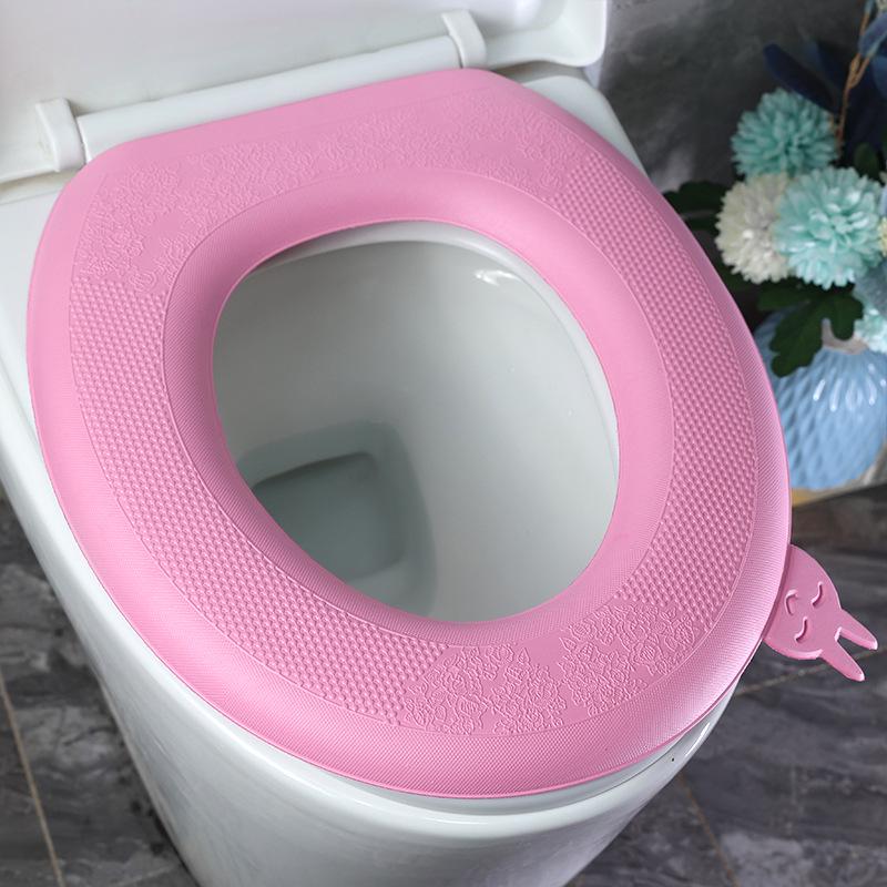 Portable EVA Moisture-Proof Toilet Seat Cover - No Mess, All-Season Adhesive Cushion
