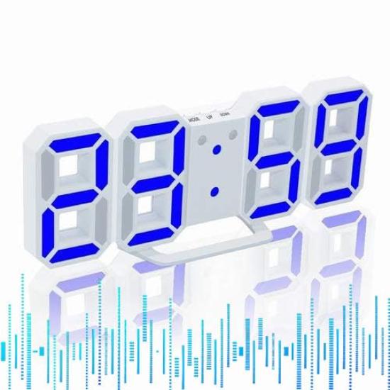 

Светодиодное радио стильное украшение интерьера для вашего 3D цифрового будильника для стола или стены практичный и с функцией повтора 4 уровня яркости автоматическая калибровка времени