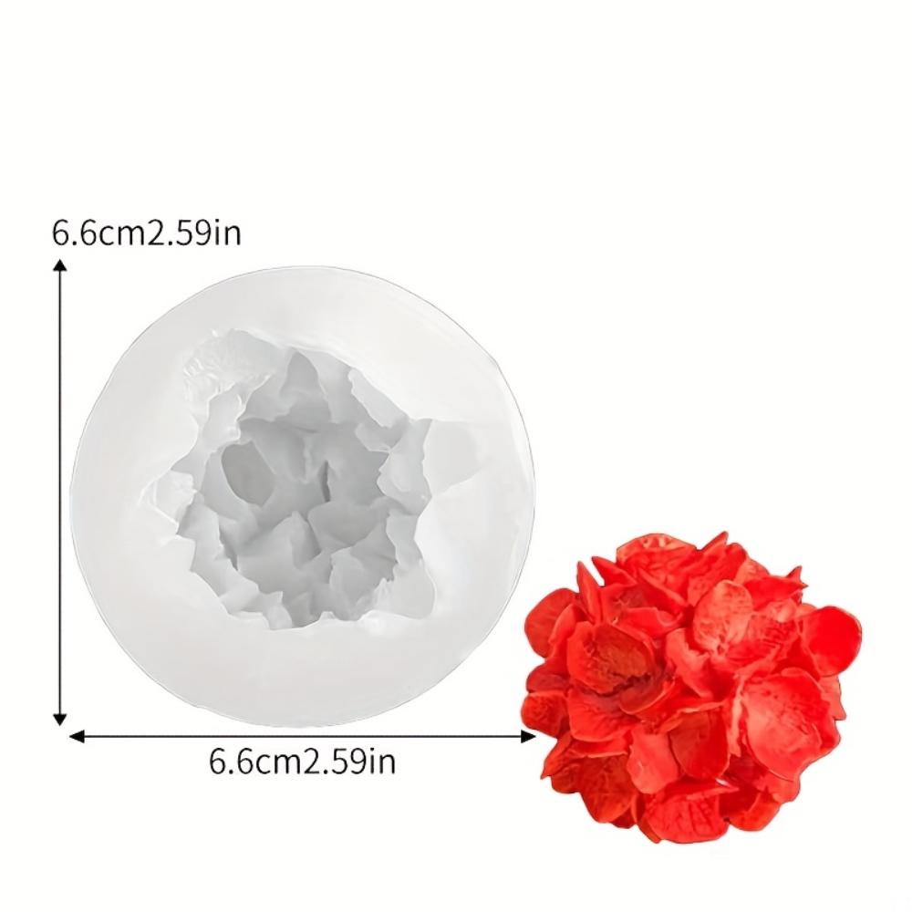 3D embossed hydrangea oval silicone mold reusable suitable DIY scented candles and plaster crafts