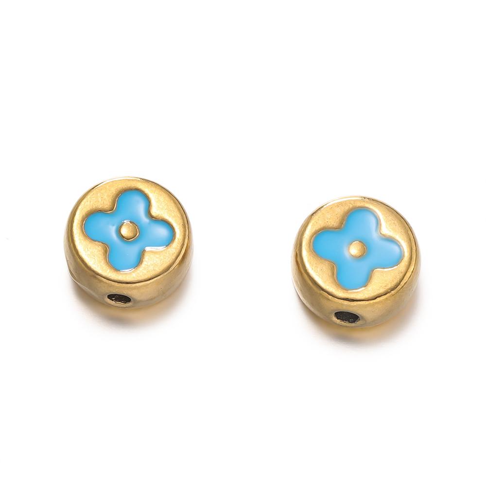 2Pcs/Pack Multicolor Various Shape Stainless Steel Spacer Beads For Handmade DIY Jewelry Making Bracelet Necklace Accessories