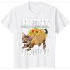 Women's Black Burrito Cat Print T-Shirt Fun Animal Print Casual and Versatile Short-Sleeve Crew Neck Top Everyday Wear
