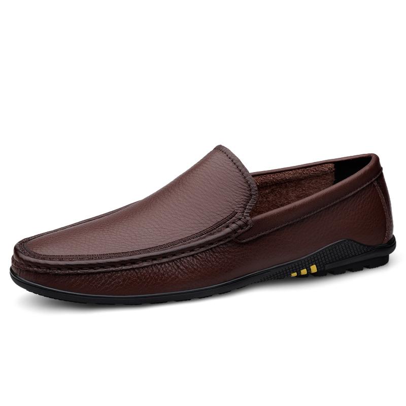 Scarpe Casual da Guida da Uomo di Marca di Lusso Comfort Mocassini da Uomo Piatti in Gomma Resistente all'Usura Scarpe da Uomo Moda in Vera Pelle Slip-On