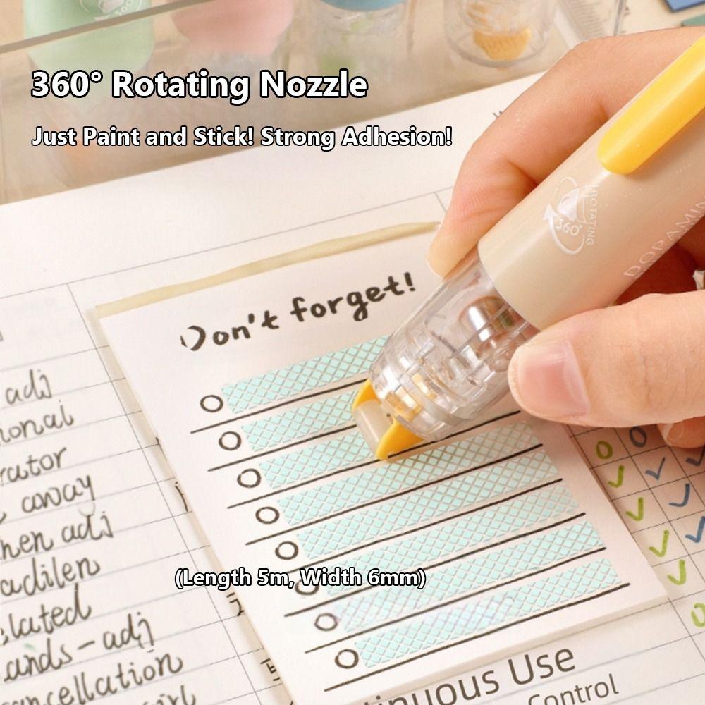 360 Degree Rotation Head Dot Glue Tape Large Capacity Rolling Glue Tape Students Gift