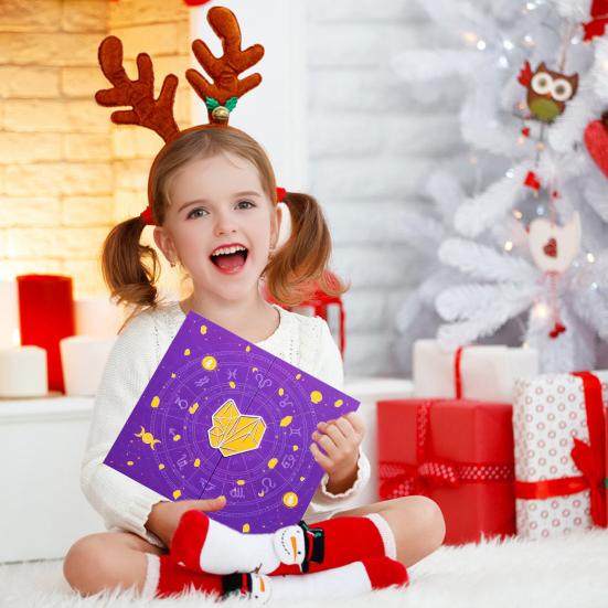 Reiki Crystal Halloween Countdown Gift Box 2025 Healing Stones Advent Calendar Rock Collection Energy Gem Dig Kit for Adults Teens Women