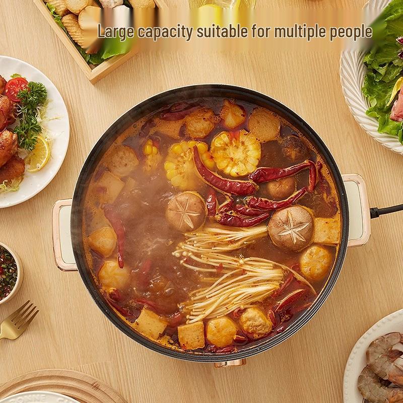 Multifunktionaler Elektro-Hot Pot und Grill mit großer Kapazität zum Shabu-Shabu-Kochen