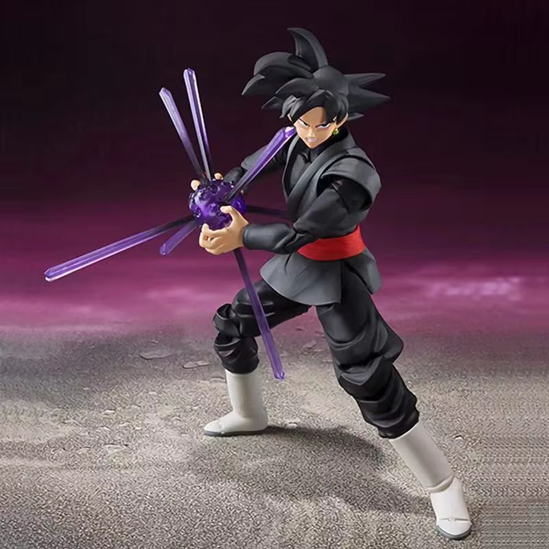 Dragon Ball Black Goku Zamasu 14Cm Anime Action Figure Super Saiyan Movie Version Dbz Model With Multiple Accessories Toys Gifts