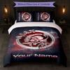 Ajax Amsterdam Custom Name Text Bedding Set 1 Duvet Cover+2 Pillowcases Soccer Logo Personalized Gift For Special Occasion Bedroom Decor