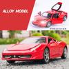 1/32 Ferrari 458 Supercar Alloy Muscle Car Model Sound and Light Pull Back Children's Toy Collectibles Birthday Gift