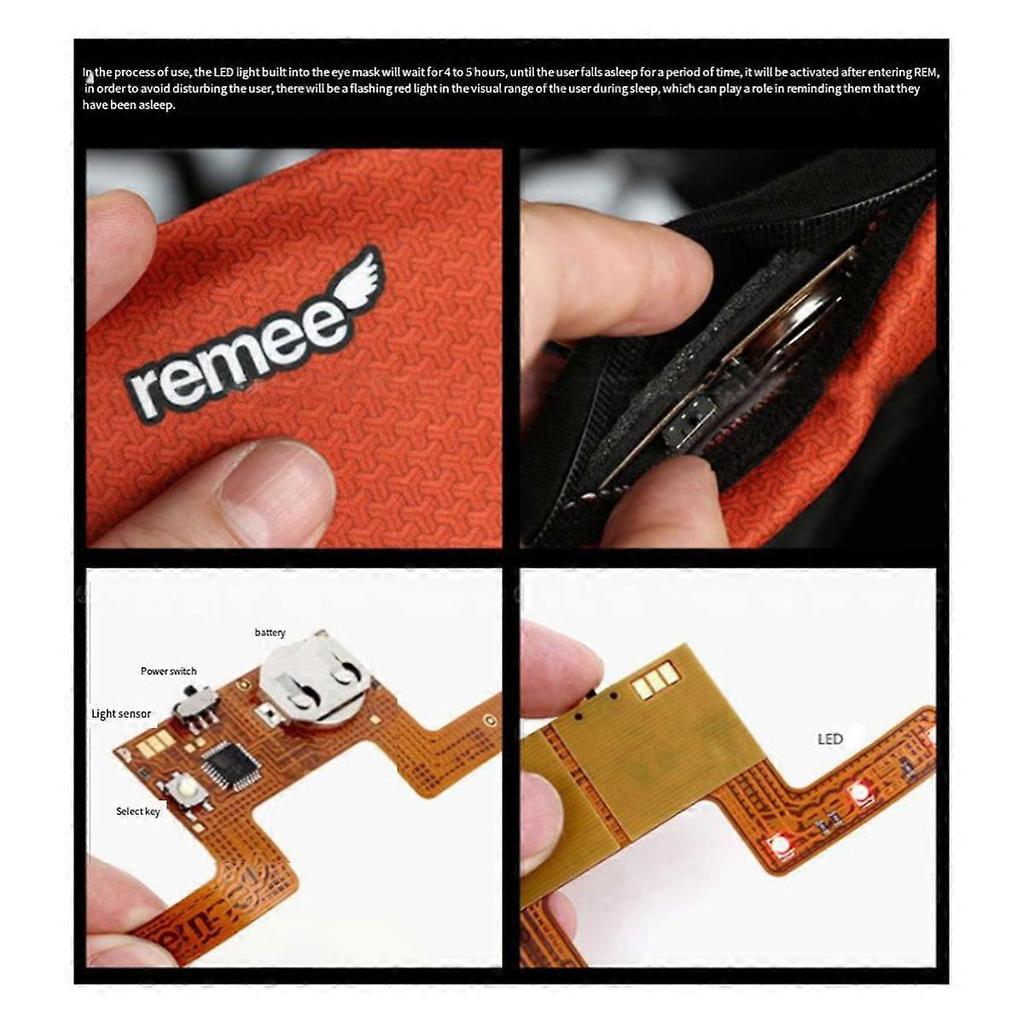 Blu 1 pz Maschera Remee per Sogni Lucidi Maschera per Occhi 3D Ombreggiante per Sonno Intelligente per il Controllo dei Sogni Lucidi, Confortevole e Adj