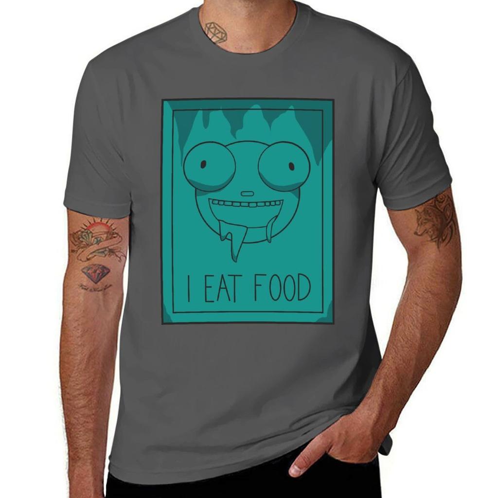 I Eat Food Tshirt Active Sports Short Sleeve Cotton Shirt