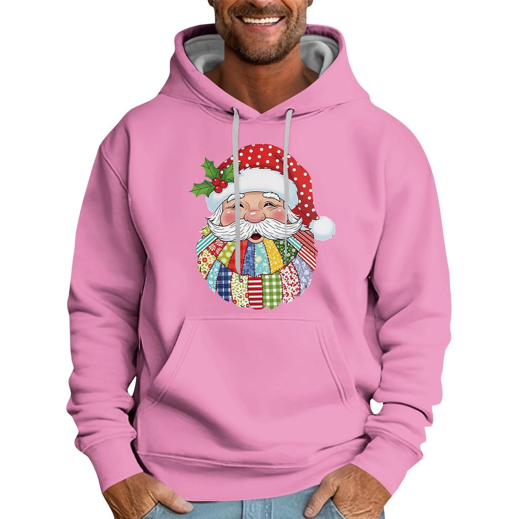 Christmas Print Loose Men's Hoodie