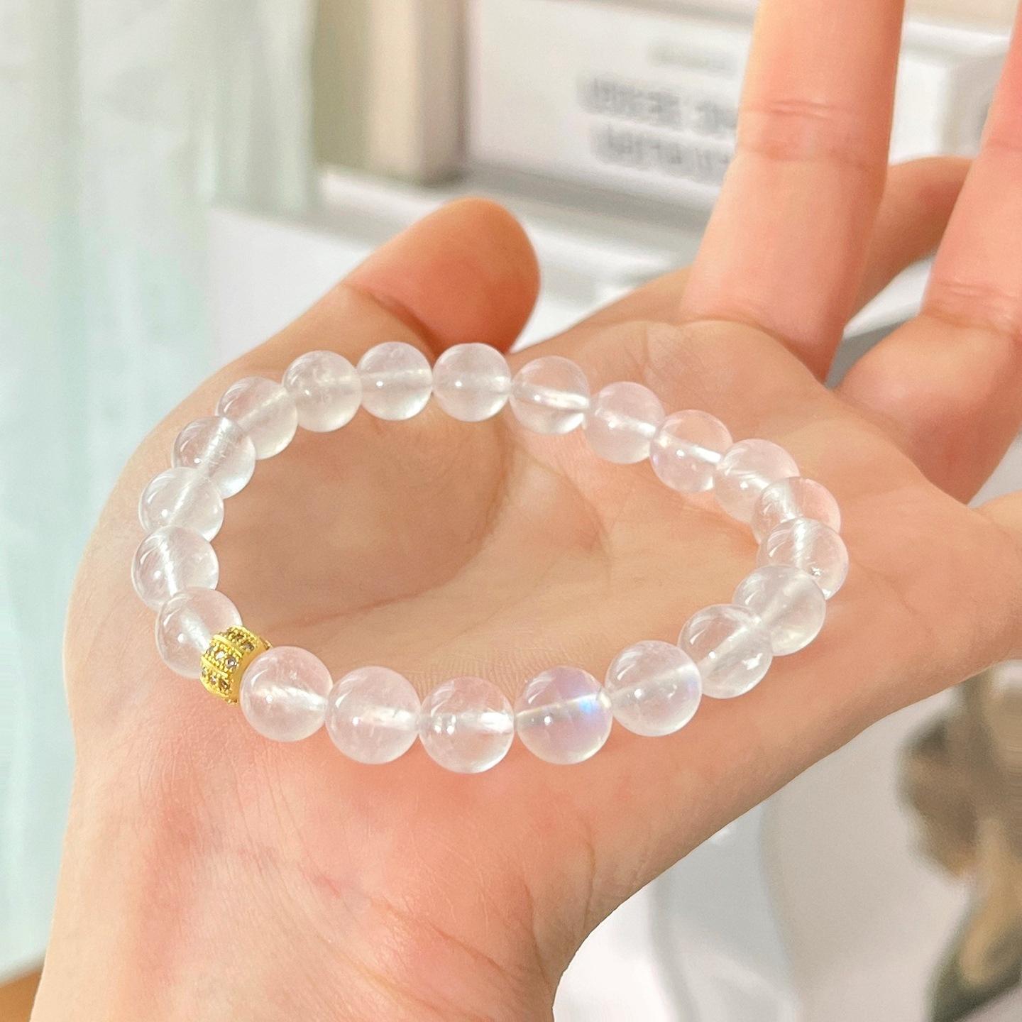 8Mm Natural Blue Moonstone Bracelet Bracelet