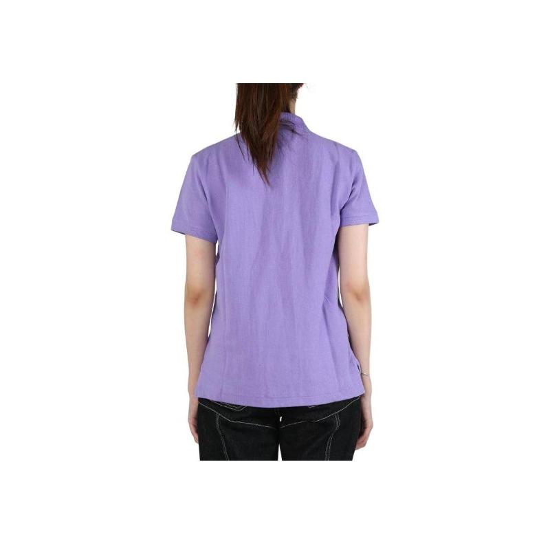 Ralph Lauren Signature Pony Embroidered Cotton Mesh Polo Shirt Women Cactus Purple 211506471-118