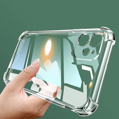 TPU Shockproof Phone Case For iPhone 15 14 Plus 13 12 Mini 11 Pro Max 7 8 Plus X XR XS Max Clear Soft Lens Protective Back Cover