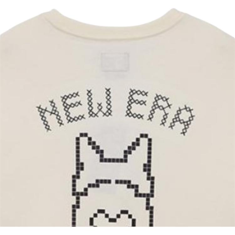 New Era SS24 Logo Digital Pet Cartoon Print Round Neck Short Sleeve T-Shirt Unisex T-Shirt Ivory 14341276