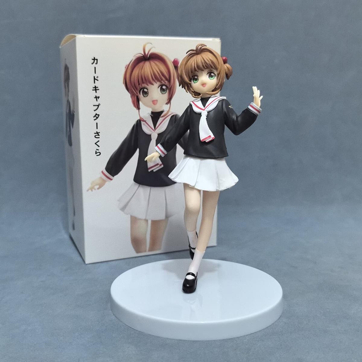 

Cardcaptor Sakura Sakura figure in standing pose, school uniform, versatile Sakura model, anime-style computer case ornament.