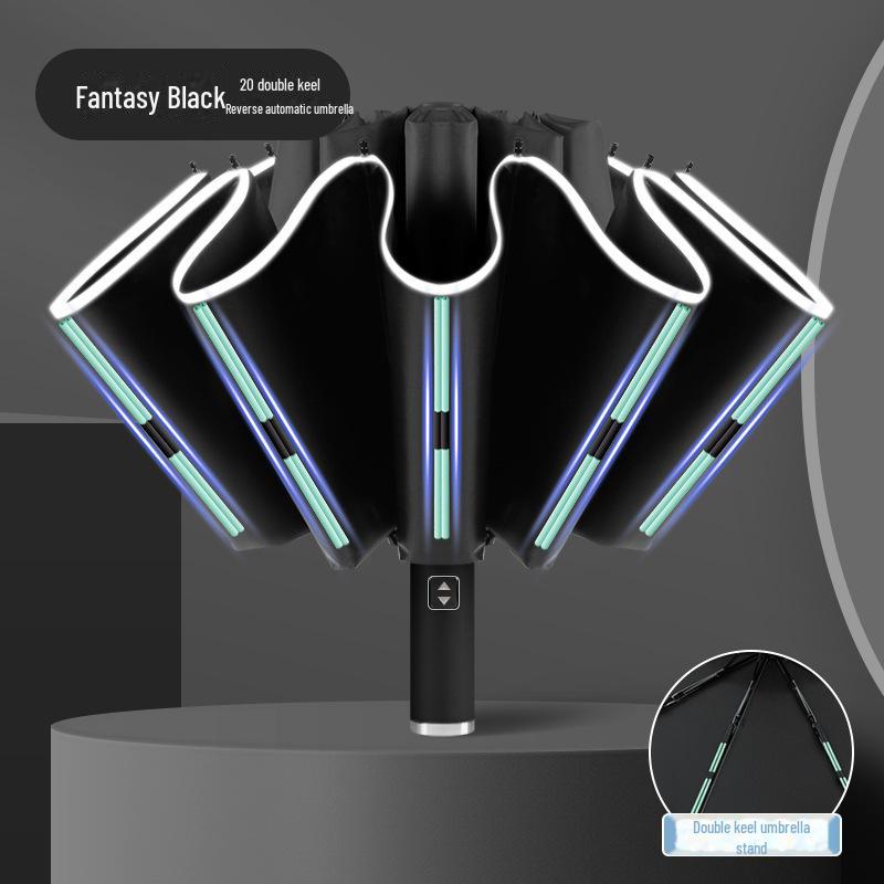 

Автоматична складана чорна парасолька: Захист від сонця та дощу з УФ-захистом, Ідеальний подарунок