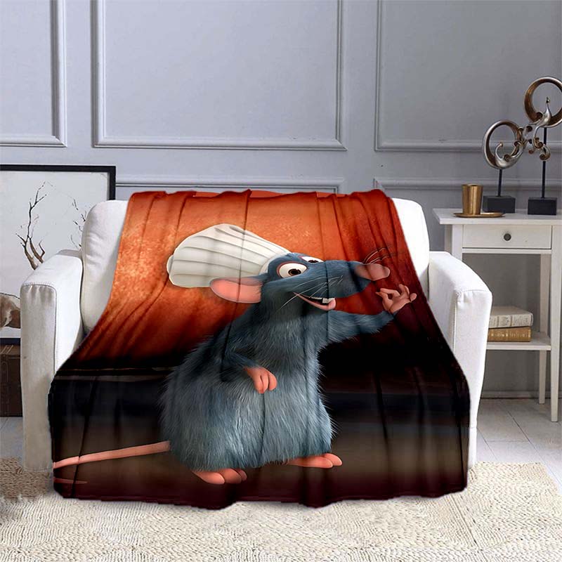 

Multiple Sizes Disney Ratatouille Pattern Blanket Warm Soft Fluffy Kids and Adult Sofa Bed Throw Blanket Outdoor Travel Camping 75x90cm