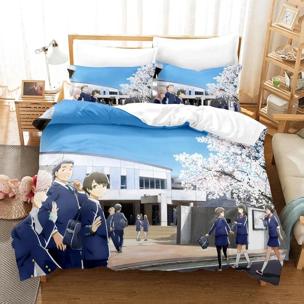 3D Anime As the Moon, So Beautiful Bedding Set,Duvet Cover Bed Set Quilt Cover Pillowcase,King Queen Twin Size Boys Girls Adults