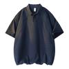 Lapel short-sleeved T-shirt men's summer loose simple casual pullover top