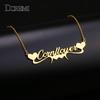 DOREMI Stainless Steel Handmade Custom Personalized Necklaces for Women Jewelry Gold Filled Heart Statement Choker