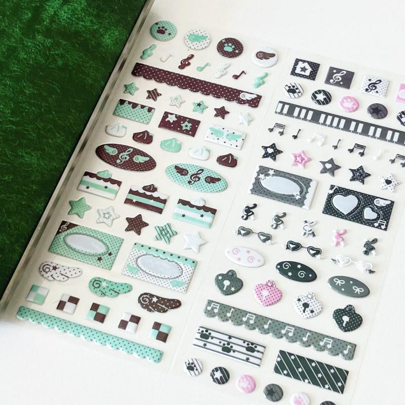 Cute Cartoon Star Wings Foam Sticker Ins Style Stationery Decorative Stickers Kawaii Diy Hand Account Stickers Note Sticker