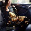1pc Golden Butterfly Printing Lightweight Flannel Blanket, Comfortable and Warm Blanket, for Camping Sofa Bed and Couch Office, Gift