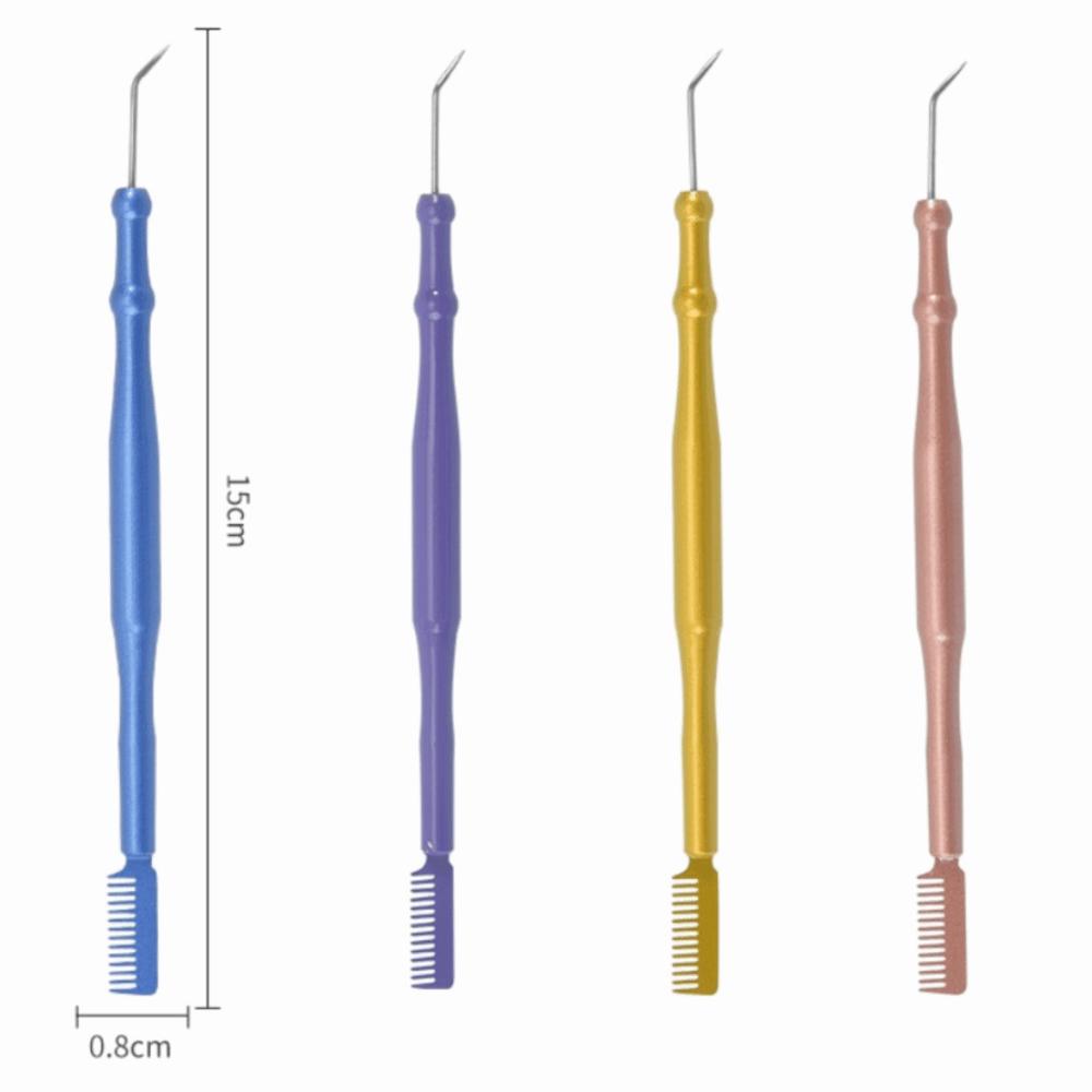 Professional Metal Eyebrow Comb 2-in-1 Lifting Separating Eyelash Assistance Tool Eyelash Perm Lash Tool Beauty Tool