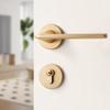Gold Zinc Alloy Bedroom Door Lock Interior Wooden Door Handle Lock Body Set Mute Security Door Lock Home Hardware with Key