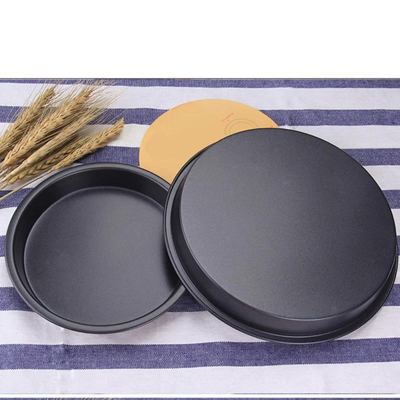 6-10 Inch Non-Stick Pizza Pan Steel Plate Dish Tray Cooking Baking Tool Pizza Pan Oven Tool Kitchen Asscssories for Home-use