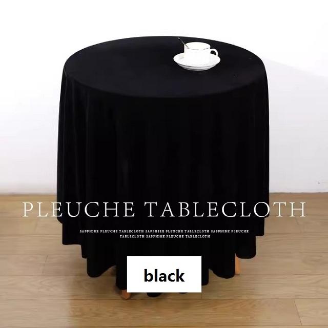 Runder Samt-Tischdecke 100 - 200 cm - Flecken- und Knitterbeständig Waschbare Runde Tischdecke, Polyestergewebe Tischdecke