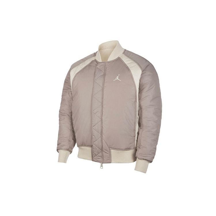 Men s Air Jordan Essentials Ma-1 Reversible Aviator Woven logo Padded Clothes Lime Grey Jacket DA9797-104 S