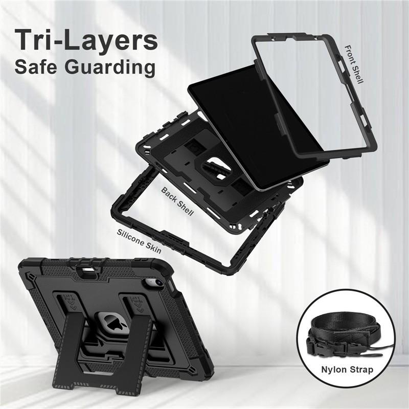 Funda Resistente a Golpes con Soporte para iPad Air 4 5 6 de 10.9 Pulgadas, Cubierta de Silicona con Soporte, Estilo de Negocios, Carcasa Dura