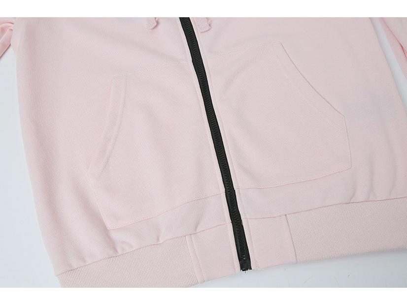 STONE Klassisches Kapuzensweatshirt: Einfarbig, Reißverschluss, Langarm, Unisex-Abzeichenjacke