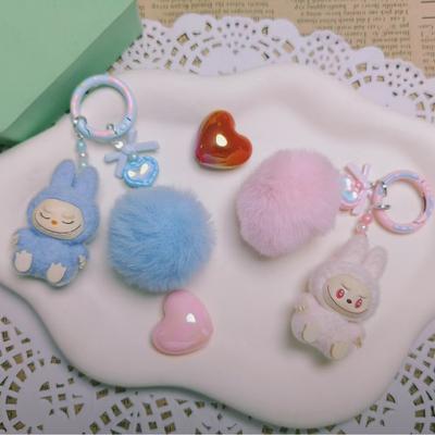 Flocking Erchuang Changing Baby Cute Grain Cute Hairball Love Mobile Phone Bag Pendant Keychain