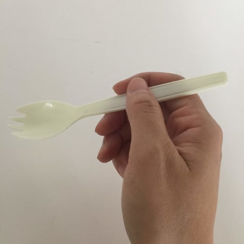 Daiwa Bussan Plastic Spoons, Split Tip, No Bag, Disposable Tableware, Ivory, 16cm Long, Disposable Cutlery, Commercial Use, Pack of 100, Clear, 19.0 X