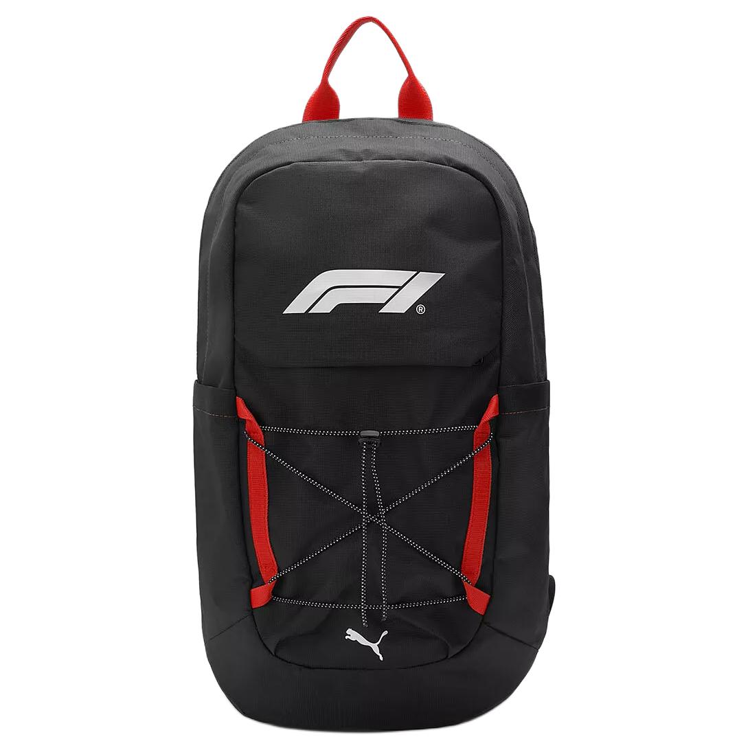 Puma F1 Sports Casual Classic Large Capacity Zipper Closure Fabric Backpack Unisex Backpack Black 090560-01 Black