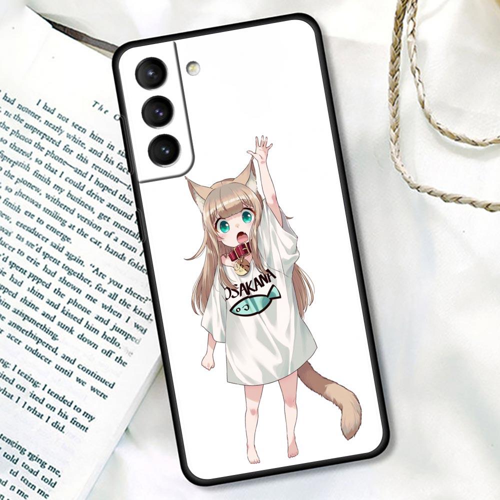 

Чехол для косплея с котом для Samsung Galaxy S21 S22 S20 Ultra FE Plus S7 S8 S9 S10 Plus, чехлы Funda Lovely Cute Kawaiii Girl Anime Samsung S22 Ultra 5G