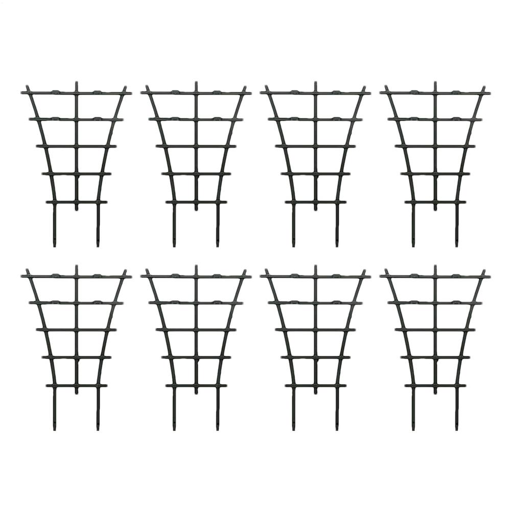 8Pcs Garden Growing Plant Climbing Trellis Potted Vegetable Trellis Stackable Vegetable Support Trellis for Indoor Plant чёрный