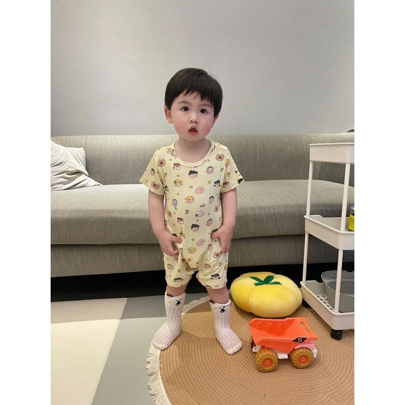 

Cute Snoopy All-Over Printed Short-Sleeved Modal Jumpsuit for Infants and Toddlers in Summer for Boys and Girls Snoopy Romper 73 cm