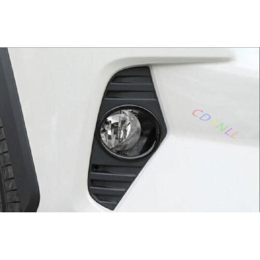 Fit For Toyota RAV4 19-2023 ABS Cover Trim 2X Black Front Fog Light Lamp Ring