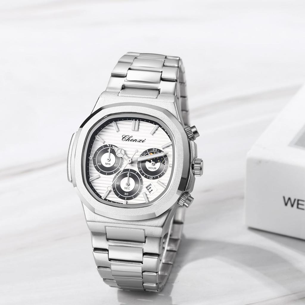 Stylish Waterproof Watch with Small Analog Luminous Stainless Steel Quartz Fashion Accessory Perfect for or As a Boyfriend Gift Men's Seconds