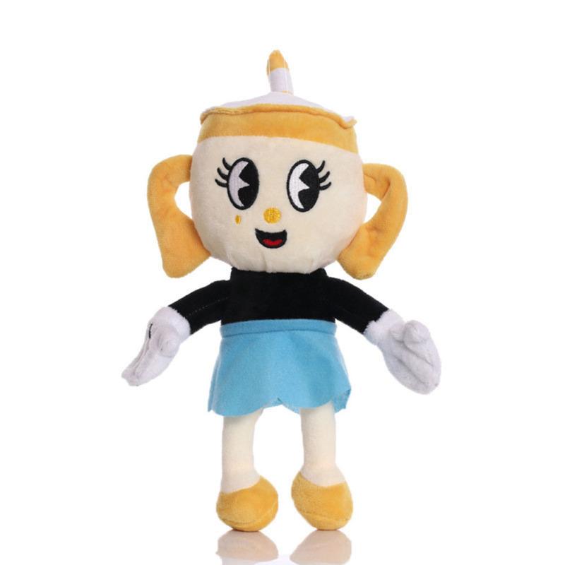 8 Inch Cuphead Plush Toy Mugman Soft Stuffed Plush Doll Cute Game Figure Doll Toys For Fans Kids