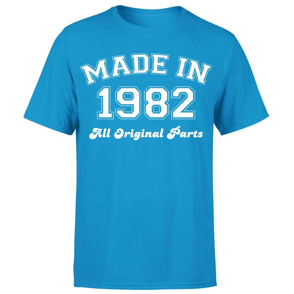 Made in 1982 All Original Parts TShirt 43rd Birthday Unisexs Gift Ideas