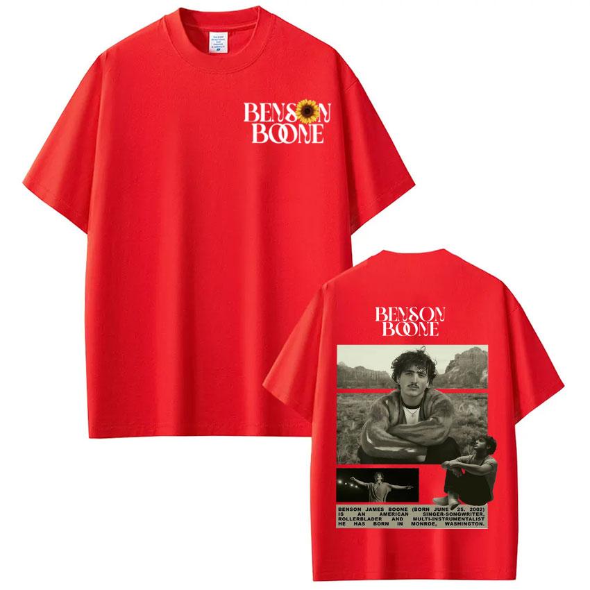 Benson Boone Retro Music Vintage Graphic Tees Men Women Short-sleeved Cotton Hip-hop T-shirts Summer Fashion Gothic Punk T-shirt