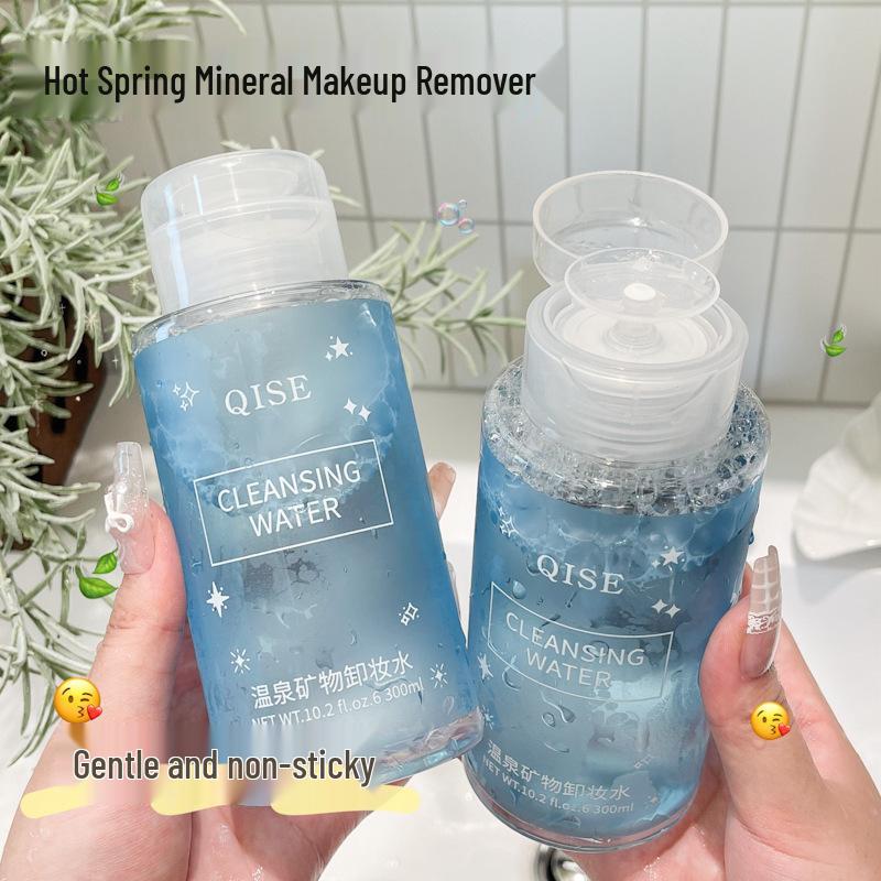 Qise Olejek do Demakijażu z Minerałami Gorących Źródeł - Głęboko Oczyszczający, Duża Pojemność, Delikatny, Niepodrażniający, Formuła 3 w 1 do Twarzy