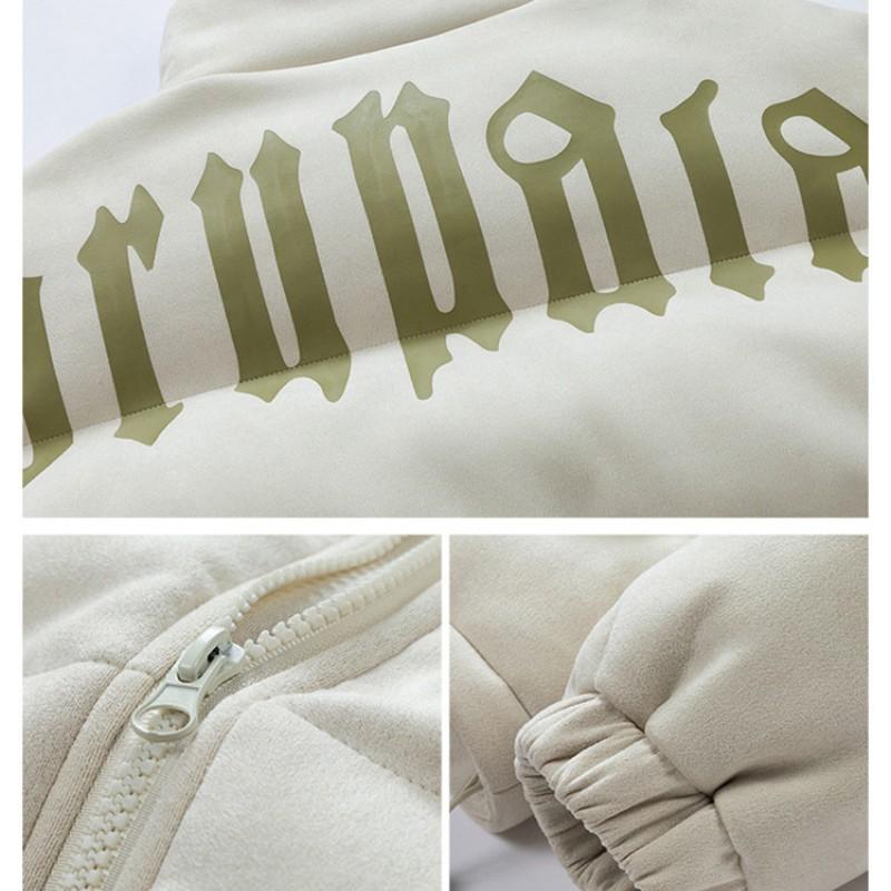 Winter neue Herren Baumwolle gefütterte Jacke hochwertige Mode alles Stehkragen Wildleder Baumwolle gefütterte Jacke