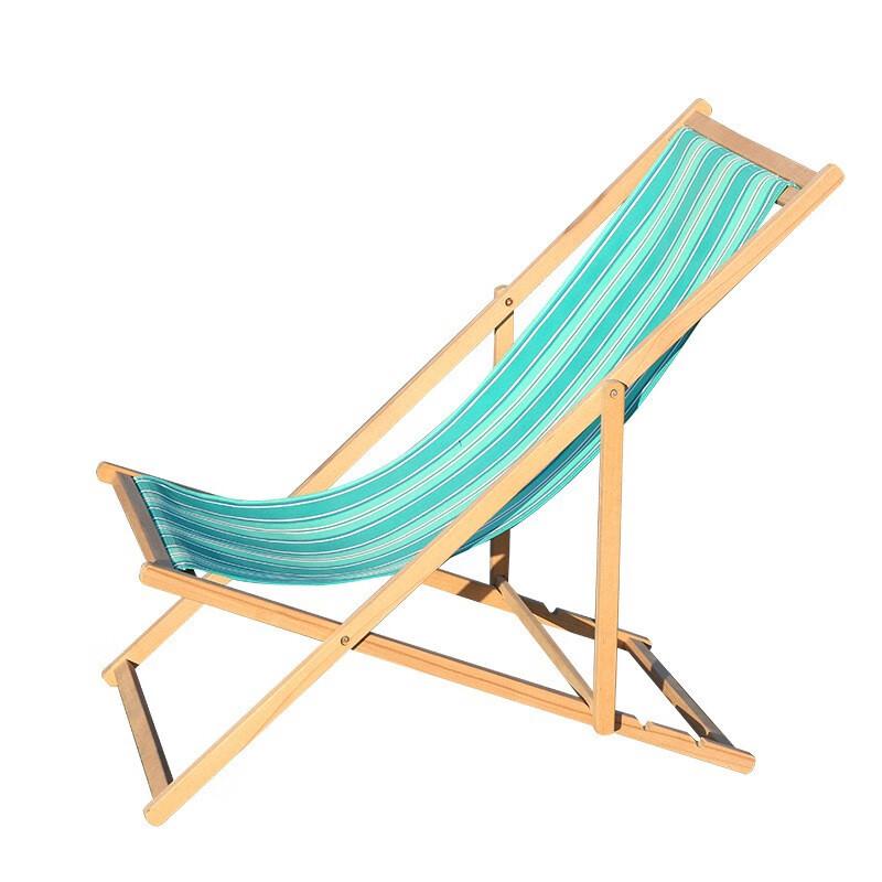 OEING Portable Solid Wood Foldable Lounge Chair